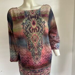 Unity 3x Multicolor Bohemian Tunic Dress